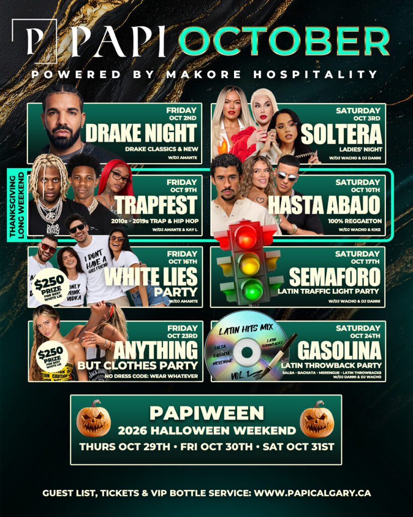 PAPI OCTOBER CALENDAR